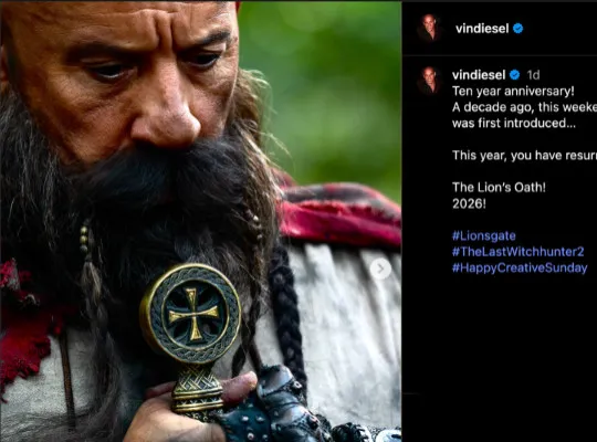 Vin Diesel revelou o título da sequência de “O Último Caçador de Bruxas”.